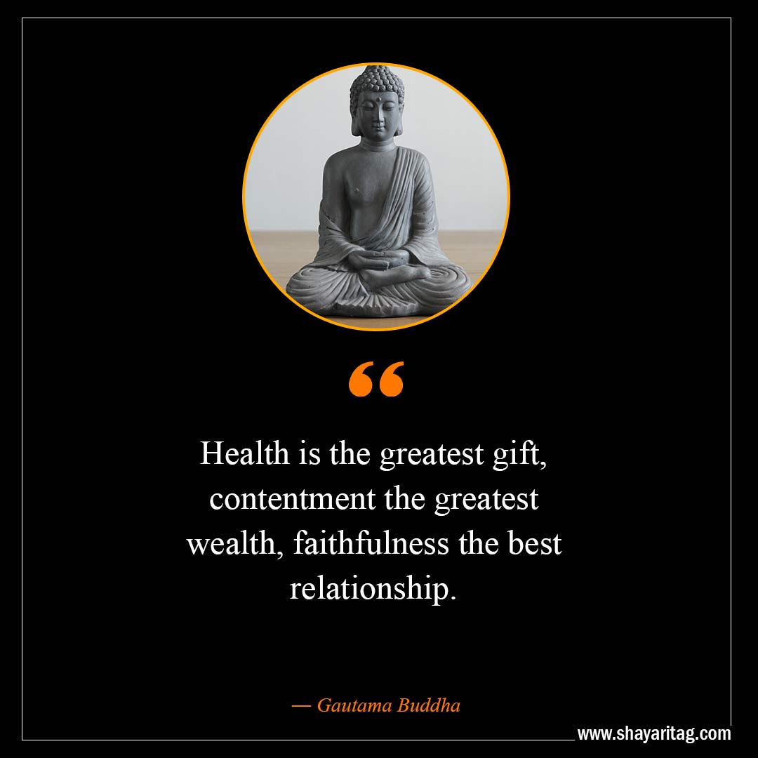Health is the greatest gift-Inspirational Buddha Quotes on love with images