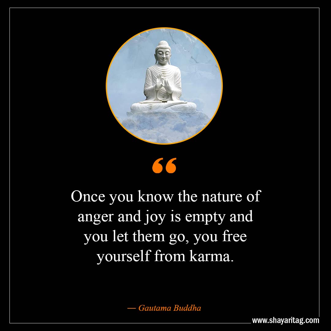 Once you know the nature of anger-Inspirational Buddha Quotes on karma with images