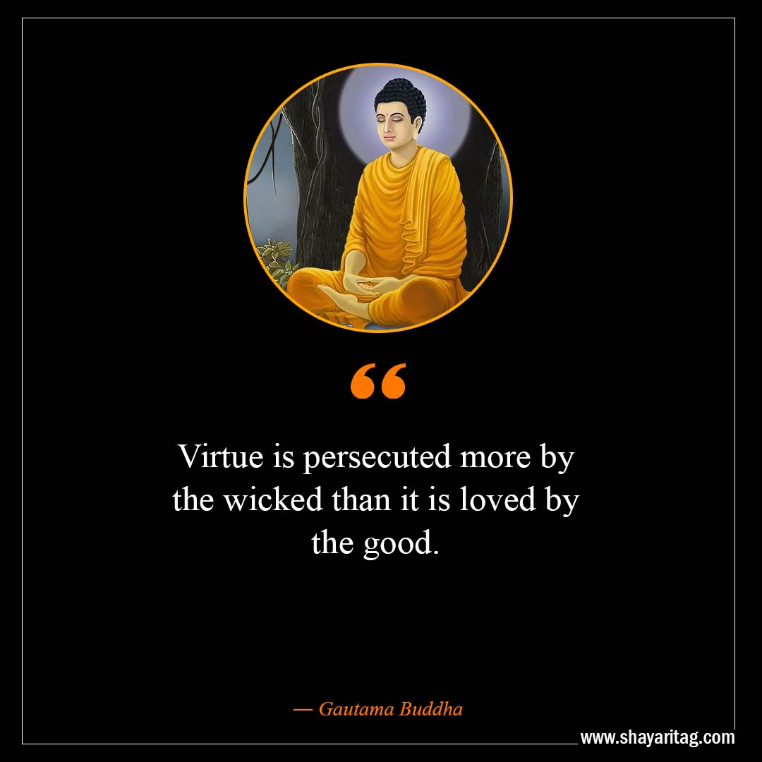 Virtue is persecuted more by the wicked-Inspirational Buddha Quotes on love with images