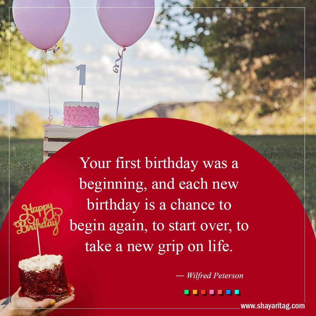 Your first birthday was a beginning-Best Inspirational Birthday Quotes and Wishes