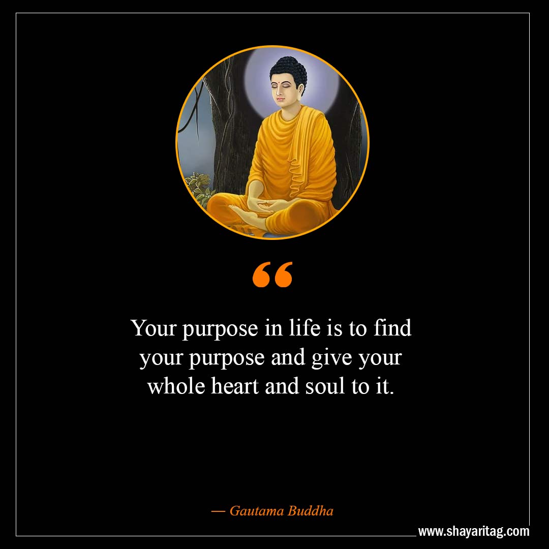 Your purpose in life is to find your purpose-Inspirational Buddha Quotes on life with images
