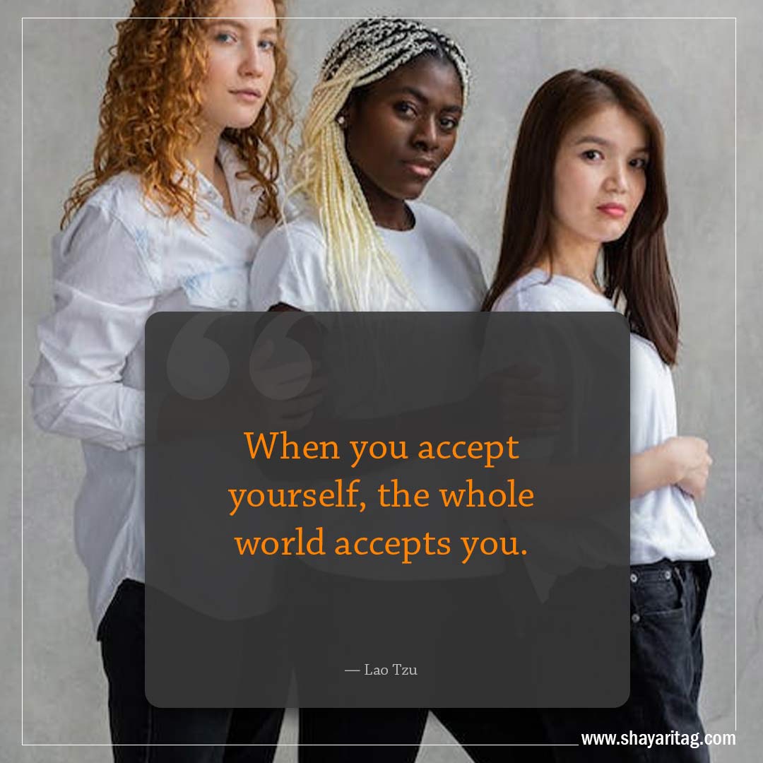 When you accept yourself-Famous Quotes by Lao Tzu with images