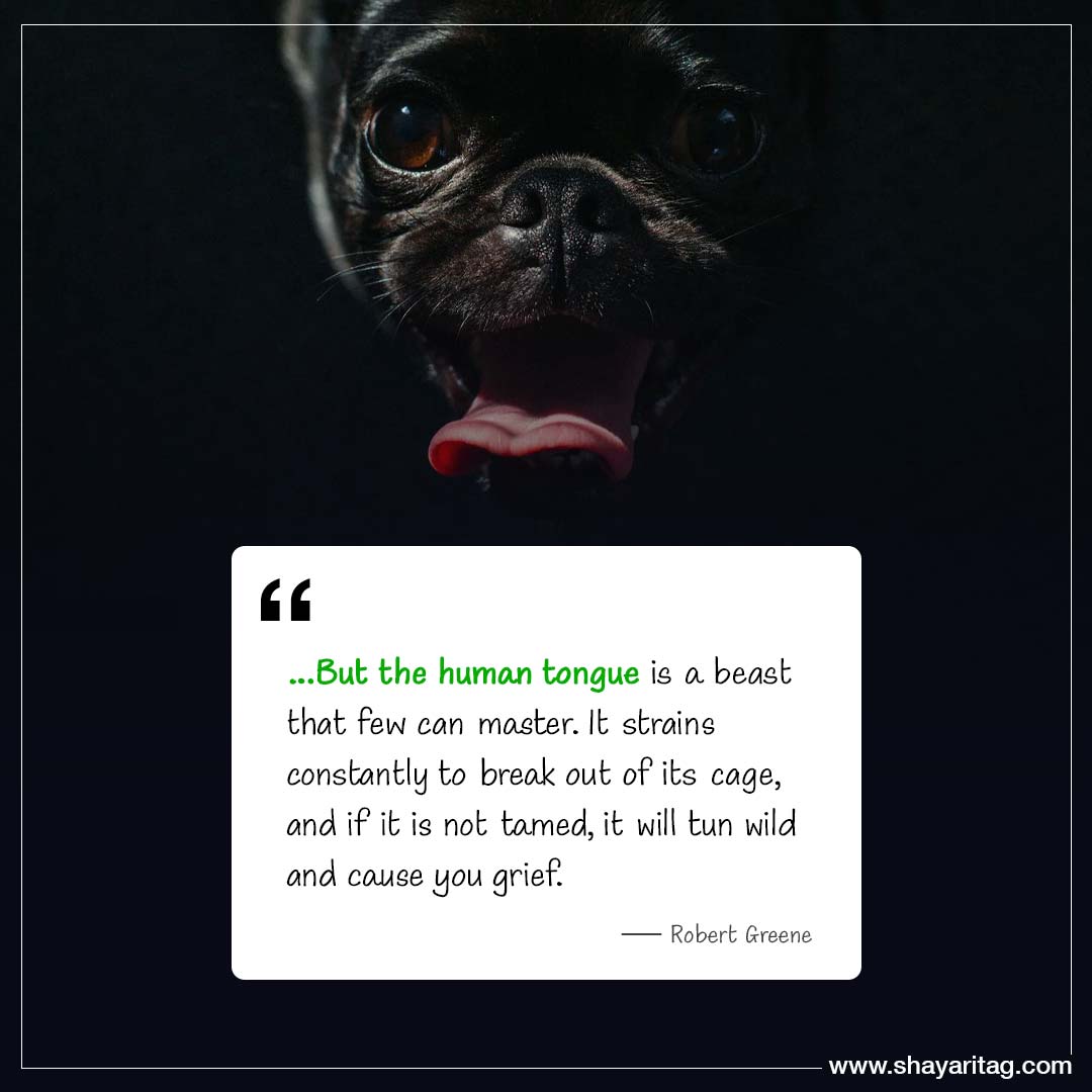 the human tongue is a beast-quotes from the book 48 laws of power