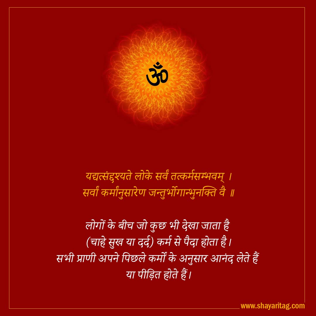 yadyatsanddashyate loke sarvm-Best Inspirational Sanskrit Quotes on Life with image