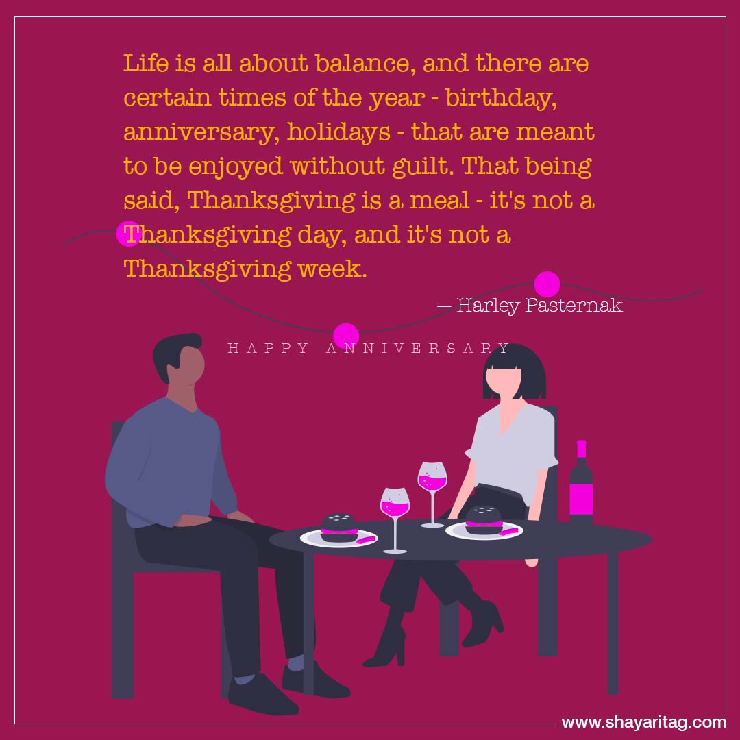 Life is all about balance-husband wife anniversary quotes
