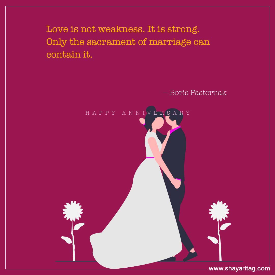 Love is not weakness-husband wife anniversary quotes
