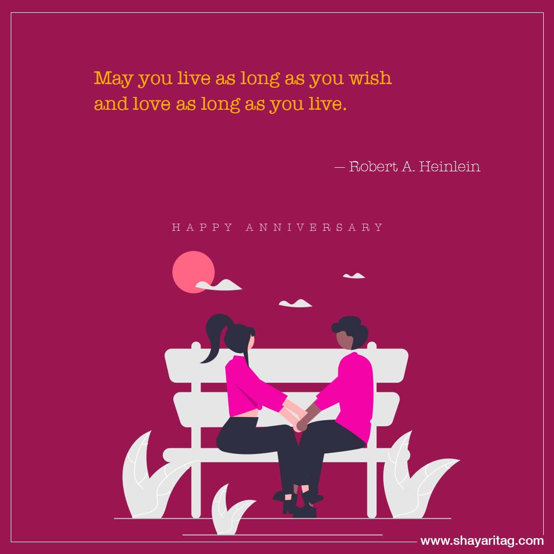 May you live as long as you wish-Happy Anniversary Quotes for couples